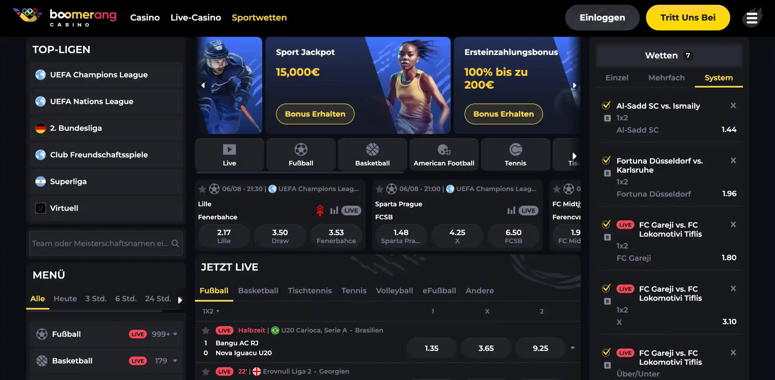 Boomerang Sportsbook in Deutschland